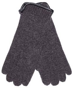 EEM Damen Strickhandschuhe, aus reiner Schurwolle, weich, Saum mit Paspelierung, ungefüttert, anthrazit L von EEM Fashion