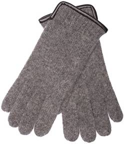 EEM Damen Strickhandschuhe, aus reiner Schurwolle, weich, Saum mit Paspelierung, ungefüttert, grau-meliert L von EEM Fashion