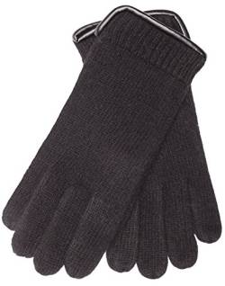 EEM Damen Strickhandschuhe, aus reiner Schurwolle, weich, Saum mit Paspelierung, ungefüttert, schwarz L von EEM Fashion
