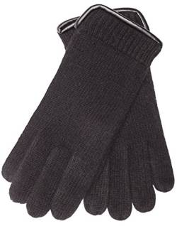 EEM Damen Strickhandschuhe, aus reiner Schurwolle, weich, Saum mit Paspelierung, ungefüttert, schwarz M von EEM Fashion