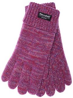 EEM Damen Strickhandschuhe, weiche Baumwolle, Thinsulate Thermofutter, pink mix L von EEM Fashion