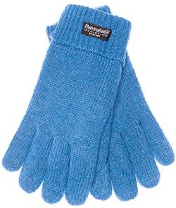 EEM Damen Strickhandschuhe, weiche Wolle, Thinsulate Thermofutter, blau L/XL von EEM Fashion