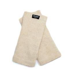 EEM Damen Strickhandschuhe Pulswärmer, weiche Wolle, Thinsulate Thermofutter, praktisches Daumenloch, beige onesize von EEM Fashion