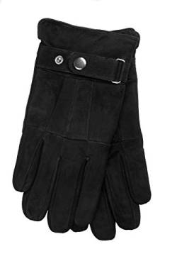 EEM Herren Lederhandschuhe, weiches Veloursleder, Thinsulate Thermofutter, nachhaltig produziert, schwarz M von EEM Fashion