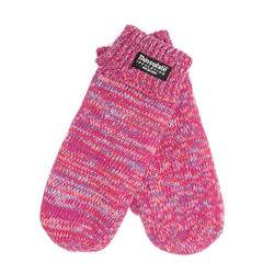EEM Kinder Winterhandschuhe Fäustling in drei Größen, 100% weiche Baumwolle, Thinsulate Thermofutter, pink mix M von EEM Fashion
