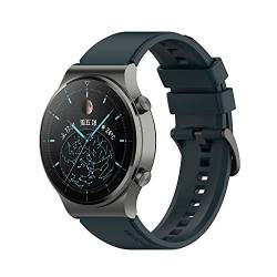 EEOM Smart Watch offizielle Silikonbänder für Huawei-Uhr GT2 GT 2 PRO 46MM GT 2E 3 3 Pro Uhrenband Armband (Color : Dark Green, Size : for Huawei gt2 46mm) von EEOMOiK