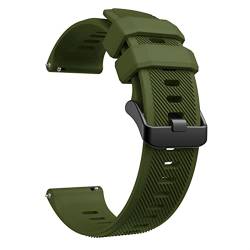 EEOM Sport Silikon Uhrenarmband für Garmin Venu 2, Forerunner745, VivoActive 4, Fenix ​​Chronos, Ersatz 22mm Armband (Color : Army Green, Size : Fenix Chronos) von EEOMOiK