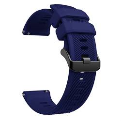 EEOM Sport Silikon Uhrenarmband für Garmin Venu 2, Forerunner745, VivoActive 4, Fenix ​​Chronos, Ersatz 22mm Armband (Color : Dark Blue, Size : 22mm Universal) von EEOMOiK
