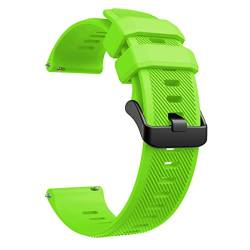 EEOM Sport Silikon Uhrenarmband für Garmin Venu 2, Forerunner745, VivoActive 4, Fenix ​​Chronos, Ersatz 22mm Armband (Color : Green, Size : Garmin Active) von EEOMOiK
