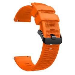 EEOM Sport Silikon Uhrenarmband für Garmin Venu 2, Forerunner745, VivoActive 4, Fenix ​​Chronos, Ersatz 22mm Armband (Color : Orange, Size : Forerunner745) von EEOMOiK