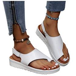 EEUK Hallux valgus korrektur schuhe damen, weiche orthopädische Sandalen aus PU-Leder, rutschfeste, Elegante Sandalen mit Fasciitis-Sohlen für Hallux Valgus Bunion von EEUK