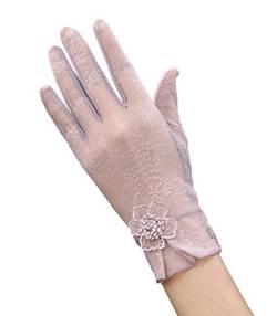 EEVASS Damen Sommer Elegant Spitze Blume Hochzeitskleid Handschuhe (# Lila) von EEVASS