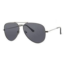 EFE Herren Polarisierte Sonnenbrille, Schwarz, Metallrahmen, Retro Damen Polarisierte Sonnenbrille Anti-UV400, Angeln von EFE