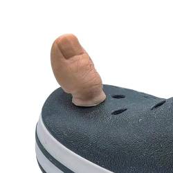 EFLAL 3D Lustige Schuhe Zehen Charms, Big Toe Croc Charm, Croc Toe Charms, Urkomische realistische Zehen Charms, Zehen Charms für Krokodile, Lustige Toe Clog Schuh Charms (A) von EFLAL