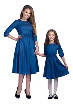 EFOFEI Damen Kleid Mit Schleifengürtel Süßes Mini Outfit Kleid Kleid Mit Blumendruck Kurzes Kleid Mit Kurzen Ärmeln Blau XXL von EFOFEI