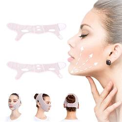 2023 Neuer Doppelkinn-Reduzierer,Wiederverwendbare V-Line-Lifting-Maske,Gesichts-Schlankheitsgurt für Frauen (2 Pcs) von EFRANO