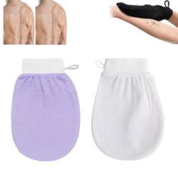Cheekyglo Skin Peeling-Handschuh, Dusch-Körper-Schrubb Handschuh, Tiefenpeeling-Handschuh für Körper Männer Frauen (2 Pcs-J) von EFRANO
