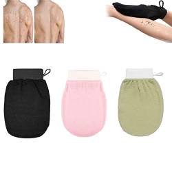 Cheekyglo Skin Peeling-Handschuh, Dusch-Körper-Schrubb Handschuh, Tiefenpeeling-Handschuh für Körper Männer Frauen (3 Pcs-J) von EFRANO