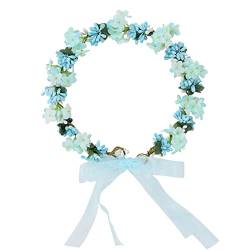 Künstlicher Weihnachtskranz Frauen Mädchen Blume Stirnband Braut Blumenkrone Haarband Haarschmuck Hochzeit Party Frühling Neuer Kranz Kopfbedeckung Kopfbedeckung (Farbe: D01) von EGGPOD