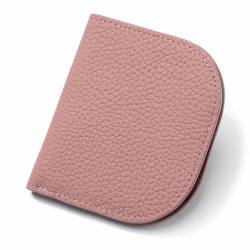 Leder-Münzbeutel, tragbare Geldbörse, Mini-Mode-Geldbörse, weiches Leder, All-Match-Mini-Reisegeldbörse für Damen (Color : Pink) von EGLOW