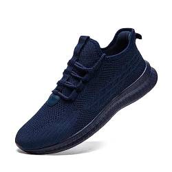 EGMPDA Schuhe Herren Sneaker Laufschuhe Turnschuhe Sportschuhe Herren Laufschuhe Outdoor Fitness Gym Schuhe Herren Sneaker EU Dunkelblau 46 von EGMPDA