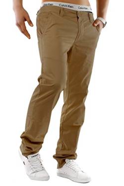 EGOMAXX Herren Chino Hose Stretch Jeans Slim Fit Designer Basic Stoffhose, Farben:Braun, Größe Hosen:28W von EGOMAXX
