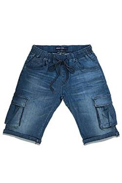 EGOMAXX Herren Jeans Shorts Kurze Cargo Sommer Hose Bermuda Casual, Farben:Blau-2, Größe:30W von EGOMAXX