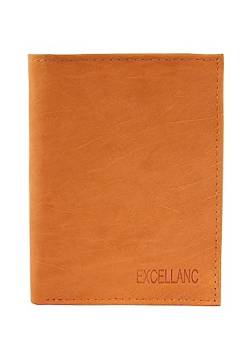 EGOMAXX Herren Leder Geldbörse Hochkant Portemonnaie für Männer Modern Basic Design Excellanc, Farben:Braun, Größe:One Size von EGOMAXX