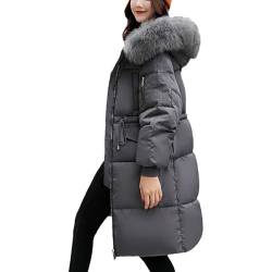 EGSDMNVSQ Daunenmantel Damen Wintermantel Mit Kapuze Lang Mantel Parka Jacke Steppmantel Daunenjacke Winter Warm Jacke Outdoorjacke Warm Winterjacke von EGSDMNVSQ