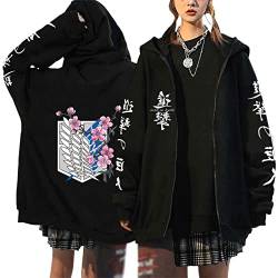 EGSDMNVSQ Unisex Kleidung Jacken Damen Herren Pullover Kapuzenjacke Zip Hoodie Anime Cosplay von EGSDMNVSQ