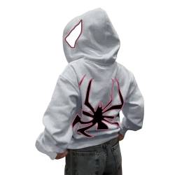 EGSDMNVSQ Y2k Zip Up Hoodie Spider Damen Herren Spiderman Jacke Zipper Kapuzenjacke Gothic Vintage Halloween Cosplay von EGSDMNVSQ