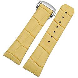 EGSDSE Uhrenarmband aus echtem Leder für Omega Constellation Double Eagle Serie, Herren und Damen, 17 mm / 23 mm Uhrenarmband, 23mm gold Clasp, Achat von EGSDSE