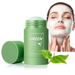 Green Tea Mask Stick,GrüNer Tee Purifying Clay Stick Mask, Oil Control Green Tea Cleansing Mask,Bekämpft Akne und Mitesser, Verbessert die Haut für Alle Hauttypen Männer Frauen von EHIOG