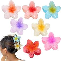 Blumen-Haarklammern, große Haarklammern für dickes Haar, starker Halt, rutschfeste Haarspangen für Frauen, hawaiianische Blumenkrallenklammern, Haarschmuck für Frauen und Mädchen, Urlaubsgeschenke (7 von EHOTER