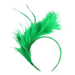 EHOTER Fascinator-Hut, 1920er-Jahre-Fascinator für Damen, Feder-Stirnband, bunte Feder-Kopfbedeckung für Teeparty, Cocktail, Hochzeit (grün) von EHOTER