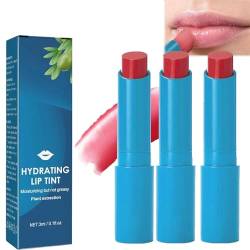 Lippenstift Hydratisiert Lip Stain Tint Makeup Feuchtigkeitsspendend Lipgloss Langanhaltend Lippenbalsam Wasserdicht Geschmeidig Lippenglanzöl für Lippenpflege Damen Mädchen Geschenke (3) von EHOTER