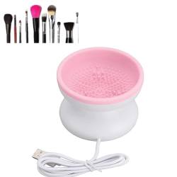 Make-up-Pinsel-Reinigungsmaschine Elektrisch Kosmetikpinselreiniger Trockner Tragbar Automatisch Spinner USB Schönheit Reinigungswerkzeug für Alle Makeup-Pinsel Frauen Damen Geschenk (Pink) von EHOTER