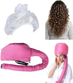 Netz Plopping Kappe zum Trocknen von lockigem Haar Net Plopping Cap Bonnet Verstellbare Haartrockenhauben Netzhaube Haarnetz mit Kordelzug Netzkappe Damen Frauen Mädchen Geschenk (A) von EHOTER