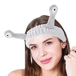 Schnecke Spa Stirnband Spa Stirnband Gesicht Make-up Stirnband Weiches Stirnband Cartoon Niedlich Haarschmuck Elastisches Hautpflege Haarband für Frauen Mädchen Waschen Gesicht Schönheit Sport (Grau) von EHOTER