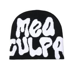 Y2k Slouch Beanie Unisex Mütze Cap Winter Knit Skater Hip Hop Strickmützen Baumwolle Lustig Spider Hut für Herren Damen Teenager Outdoor Bekleidung Accessoires Geschenk (A,Einheitsgröße) von EHOTER