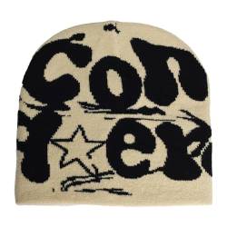 Y2k Slouch Beanie Unisex Mütze Cap Winter Knit Skater Hip Hop Strickmützen Baumwolle Lustig Spider Hut für Herren Damen Teenager Outdoor Bekleidung Accessoires Geschenk (P,Einheitsgröße) von EHOTER