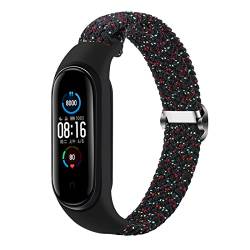 Nylon Armband Kompatibel für Xiaomi Mi Band 7/Mi Band 6/Mi Band 5/Mi Band 4/Mi Band 3, Verstellbare Braided Elastische Solo Loop für Mi Band 7 6 5 4 3, Sportarmband Smart Watch Zubehör von EIHAIHIS