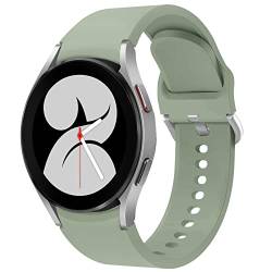 Weiches Silikon Armband für Samsung Galaxy Watch 5/Watch 4 40mm 44mm, 20mm Sport Ersatzband Ohne Lücke für Samsung Galaxy Watch 4 Classic 42mm 46mm/Watch 5 Pro 45mm/LTE 44mm, Khaki von EIHAIHIS