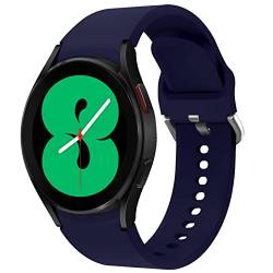 Weiches Silikon Armband für Samsung Galaxy Watch 5/Watch 4 40mm 44mm, 20mm Sport Ersatzband Ohne Lücke für Samsung Galaxy Watch 4 Classic 42mm 46mm/Watch 5 Pro 45mm/LTE 44mm, Mitternachtsblau von EIHAIHIS