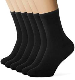 EIISSION Socken Herren 39-42 Schwarz Warme Sportsocken Unisex Business Lange mit Baum-wolle Haltbarkeit für Sport Freizeit 6 Paar von EIISSION