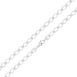 EINATS BOUTIQUE Handgefertigtes Armband aus 925er Sterlingsilber, 8 mm, ovales Knoten-Design, 19,1 cm, Sterling-Silber von EINATS BOUTIQUE