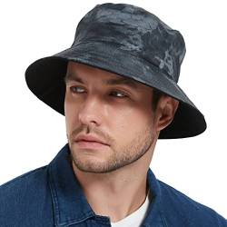 EINSKEY Bucket Hat für Herren und Damen, Wendbarer Anglerhut Gartenhut Sommer Faltbar UV Schutz Sonnenhut Safari Hut von EINSKEY