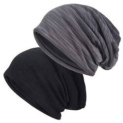 EINSKEY Mütze für Herren und Damen, Dünne Long Slouch Beanie Hat, Leicht Atmungsaktiv Sportmütze Übergangsmützen für Joggen, Fahrradfahren, Schlafen, Haarausfall, Chemo von EINSKEY