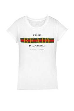 EINSTEIN NEWTON Damen Prosecco Rodeo T-Shirt, Weiß 01, Small (Herstellergröße: S) von EINSTEIN & NEWTON