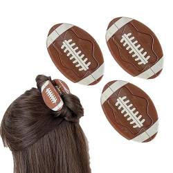 EIRZNGXQ Rugby-Haarklammer, kreative Fußball-Haarspange, Rugby-Haarspangen, Sport-Haar-Accessoires, Haarspangen, Haarschmuck für Frauen und Mädchen von EIRZNGXQ